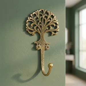 Brass Tree <b>Wall</b> <b>Hooks</b> for <b>Keys</b> Coats & Bags Decorative Metal <b>Wall</b> Mounted <b>Key</b> Holder Coat Hanger Entryway Organizer - Product Image 6