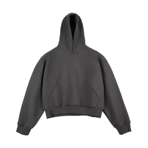 Sudadera Corta con Capucha para Mujer, 100% Algodón, Forrada, Casual, de Invierno, con Logotipo Personalizado - Product Image 2