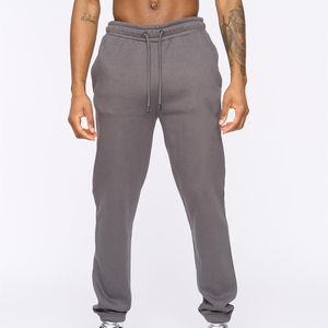 Pantalones deportivos de primavera para hombre, corte holgado, transpirables, con puños ajustados, cintura media, 100% algodón, para gimnasio, para remo con cable sentado - Product Image 1