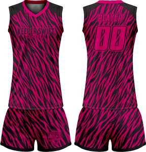 Tenue de volley-ball SpikeStorm Pro AeroSpike Elite, kit de volley-ball ThunderHit Premium, 100 % polyester, impression par sublimation intégrale - Product Image 1