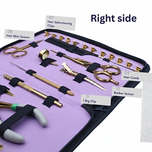 Kit de Instalación de Extensiones de Cabello para Salón con Alicates de Microperlas, Herramienta Aplicadora, Pinzas de Seccionamiento y Tijeras de Peluquería - Product Image 5