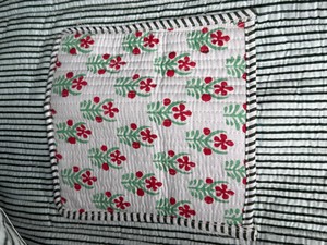 Custom Large Quilted Cotton Tote <b>Bags</b> Fashion Floral Ruffle Print Open Closure Summer <b>Boho</b> Travel Women's Handbags - Product Image 3