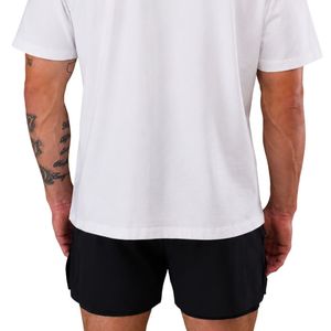 Men's <b>White</b> Oversized Graphic T Shirt Premium Cotton Crew Neck Loose Fit Casual Lifestyle Streetwear Fashion Tee - Product Image 5