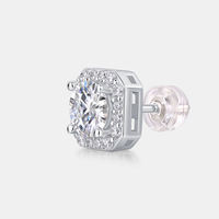 Boucles d'oreilles pendantes brillantes en argent sterling S925 plaqué or 18 carats avec diamants de laboratoire sur mesure pour femmes, accessoires de bijouterie en gros