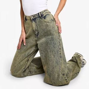 Wholesale Wholesale Women's Denim Stretchy Jean <b>Pants</b> Skinny Jeans <b>Pant</b> Apparel Stock Women Jeans Washed <b>Down</b> Loose Baggy - Product Image 5
