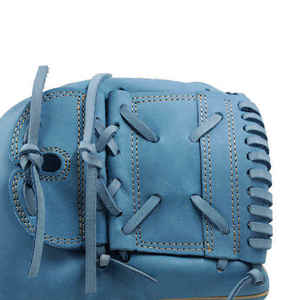 Blue Synthetic Insulated <b>Baseball</b> <b>Glove</b> Left-handed H-Web Hook and Loop Closure Full Finger Adult Catcher Use All Seasons - Product Image 5