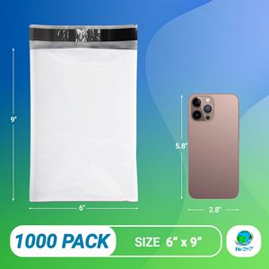 Confezione da 1000 Buste Postali Bianche in Polietilene 6 X 9 Pollici, Sacchetti per Spedizioni con Nastro Autosigillante, Buste Elastiche Impermeabili per Abbigliamento - Product Image 2