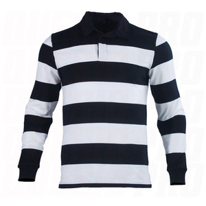 Maillot de rugby personnalisé grande taille à manches longues, respirant, 100 % polyester teint en fil, vêtements de sport athlétiques, uniformes de rugby personnalisés - Product Image 1