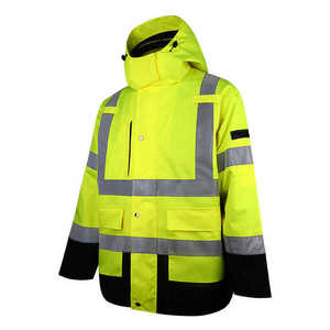 Custom Made Front Logo <b>Canvas</b> Hooded Safety <b>Jacket</b> <b>for</b> Outdoor Construction Work Protective Wholesale <b>Men</b> - Product Image 2