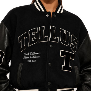 Customized Cropped <b>Varsity</b> <b>Jacket</b> <b>Women</b> <b>Varsity</b> <b>Jacket</b> - Product Image 4