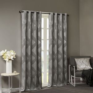 Ogee maglia Jacquard Total Blackout pannello tenda singolo pezzo mantovana per la decorazione della casa - Product Image 4