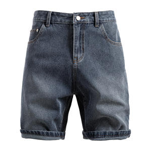 Pantalones Cortos Bermuda de Mezclilla Lavada de Cintura Alta para Hombre, Estilo Casual con Botones, de Algodón y Lona, Color Sólido, Transpirables - Product Image 3