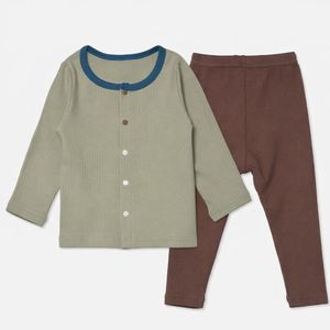 JALBEBE Set Unisex per Neonati in Maglia a Costine, Tinta Unita, per Tutte le Stagioni, Disponibile, 2 Pezzi, Manica Lunga, 95% Cotone Poliestere, Top e Pantaloni - Product Image 5