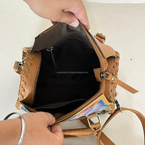 Trending Designer Western Cactus UFO Tooled Leather Speedy Bags Genuine Cow Leather Crossbody Travel Small Duffel Bag for Women - Product Image 6