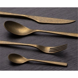 Juego de Cubiertos de Lujo Negro Mate al por Mayor, Juego de Cubiertos de Acero Inoxidable de 20/24 Piezas, Apto para Lavavajillas, Vajilla de Cocina en Stock - Product Image 3
