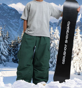 Pantalones de Nieve Impermeables Unisex Verde Oscuro con Cintura Elástica y Cierre de Botones para Esquí y Snowboard para Adultos - Product Image 5