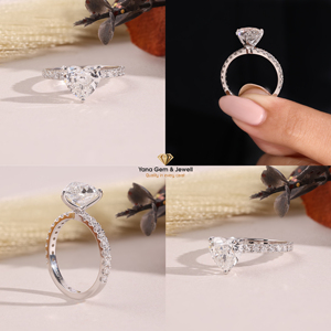 แหวนเพชรรูปหัวใจสวยงาม 14K ทองคำแท้ เพชร CVD ผลิตในห้องปฏิบัติการ 2.00 กะรัต รับรองโดย IGI สี E ความสะอาด VVS2 - Product Image 5