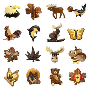 Porte-clés/aimant/ornement en bois intarsia personnalisé pour cadeau et souvenir, artisanat en bois de haute qualité en provenance du Vietnam - Product Image 1