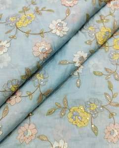 Luxury Sequin Embroidery <b>Fabric</b> Mesh Net Lace Fashion Textile For Women Garment Boutique And Wholesale Exporters - Product Image 5