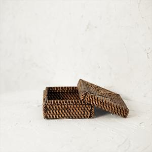 Combo hand-weave rattan box <b>cheap</b> price square storage <b>boxes</b> for jewelry display container - Product Image 2