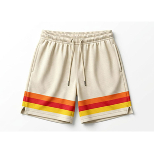 Shorts en maille pour hommes fabriqués sur mesure au Pakistan, séchage rapide, logo personnalisé, taille élastique, décontractés, pour l'entraînement, la gym, le baseball, légers - Product Image 1