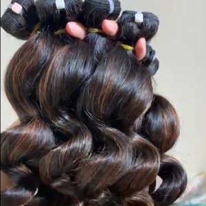 Perruque en cheveux humains non Remy vietnamiens bruts, double trame, boucles œuf, boucles Fumi, boucles rebondissantes, double trame, cuticules alignées, sur mesure - Product Image 2