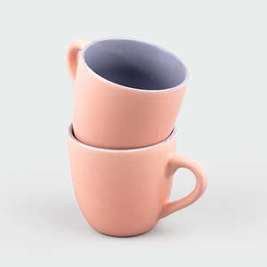 Classic Double Toned Ceramic <b>Tea</b> <b>Cup</b> <b>Set</b> of 2 - Product Image 3