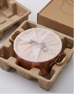 Artisanal Hammered Round <b>Copper</b> Tone Casserole with Handles Ideal for Serving and Hot Food Storage in Restaurant Hotels Wedding - Product Image 5