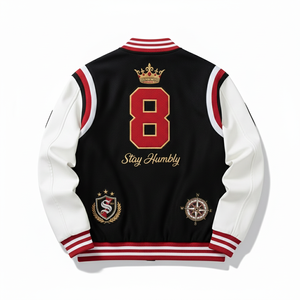Chaqueta de Béisbol Americana Bordada con Toalla, Talla Grande, Estilo Holgado, Marca de Moda 2025 para Hombre - Product Image 5