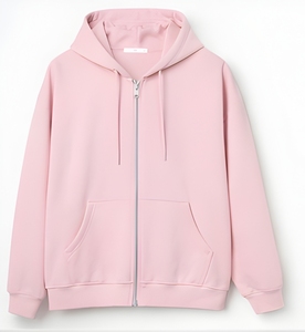 Sweat à capuche unisexe entièrement zippé en tissu premium, molleton brossé doux et chaud, avec logo personnalisé, vêtements en gros - Product Image 5