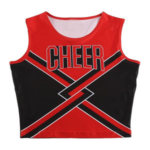 Tenue de pom-pom girl pour adolescentes et femmes, uniforme de cheerleading, costume d'Halloween, crop top pour adulte, tenue de cheerleading personnalisée, design élégant - Product Image 5
