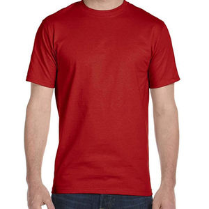 T-shirt décontracté personnalisable, couleur unie, pour homme, 100% polyester, doux et confortable, idéal pour la gym et le fitness. - Product Image 3