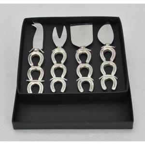 Juego de Cuchillos para Queso Estilo Herradura, 4 Piezas, Aptos para Lavavajillas y Sostenibles, Juego de Servidores de Queso de Metal con Diseño Ecuestre, Caja de Regalo, Último Modelo - Product Image 4