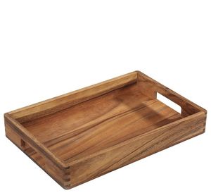 Rectangular Wooden Serving Tray-Eco-Friendly <b>Disposable</b> Country Design Breakfast & Food Serving Table Tray - Product Image 3