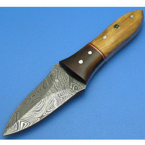 Cuchillo para Abrir Ostras de Acero de Damasco, Cuchillo de Cocina Personalizado al por Mayor con Mango de Madera y Funda - Product Image 3