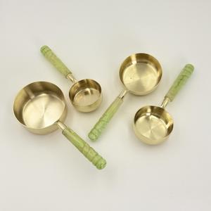 Tazas y Cucharas Medidoras de Acero Inoxidable con Mango Largo de Resina, Cuchara Medidora de Gran Capacidad, 10 Piezas MOQ, Aptas para Lavavajillas - Product Image 4