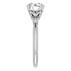 Bague Solitaire en Moissanite Taille Brillant Sertie à Griffes en Argent Sterling 925 Plaqué Or 18K – Luxe, Fiançailles, Mariage, Promesse - Product Image 2