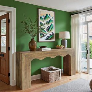 63\" Farmhouse <b>Console</b> <b>Table</b> Wooden Narrow Stand for Entryway Couch <b>Table</b> Behind Sofa with <b>Storage</b> Long Sofa Station - Product Image 4