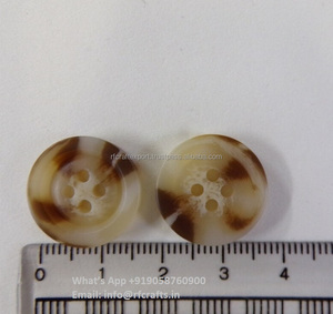 RFCrafts Boutons de couture personnalisés à 4 trous Bouton en corne de résine de forme imitée pour vêtements de chemise - Product Image 5