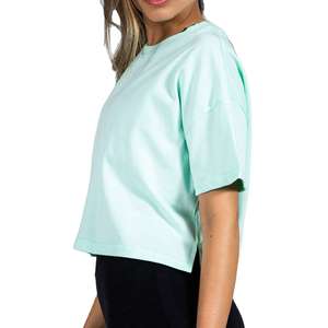 Camiseta negra transpirable de estilo urbano, camiseta transpirable de moda, camisetas cortas para mujer, camisetas cortas lisas para mujer - Product Image 5