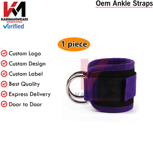 Breathable Ankle Strap Gym Cable Attachment Leg Workout Glute Training Custom Design - Product Image 2