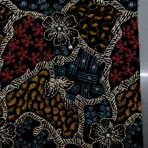 Luxury Velvet Embroidery Fabric With <b>Sequin</b> Beads Designer Soft Velvet Textile For Women Dress And Dubai Fashion Export Quality - Product Image 6