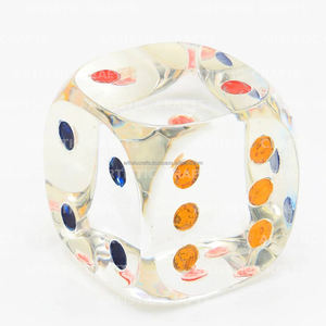 Décoration en résine acrylique Poids de poivre Porte-papier Pièce de conception de dés pour résine Couleur transparente - Product Image 1