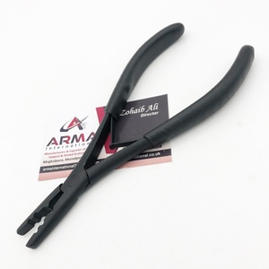 Pinza de 2 orificios de acero inoxidable de grado quirúrgico, ecológica, para quitar microanillos de queratina para el cabello, 7 pulgadas, ¡la más vendida! - Product Image 3