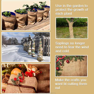 ผ้ากระสอบป่านรักษ์โลกขนาด 12 นิ้ว x 10 เมตร สำหรับพันต้นไม้ ป้องกันสวน ตกแต่งงานแต่งงานกลางแจ้ง - Product Image 5