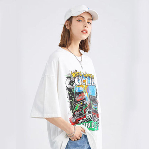 Camiseta Casual Holgada de Algodón de Color Sólido con Logo Plateado Personalizado para Mujer, Manga Corta, Verano - Product Image 2