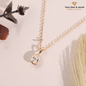Colgante Solitario con Corte de Pera para Mujer, Regalo Perfecto, Diamante Cultivado en Laboratorio CVD de 1.00 Quilates, Claridad VVS2, Color D, Oro Sólido de 14K, Certificado IGI - Product Image 2