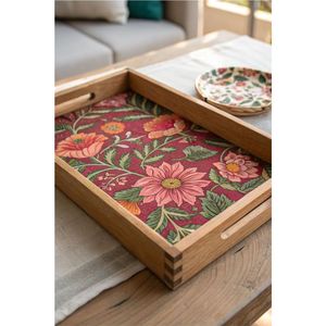 Luxury Gold Metal Serving Tray with Patterned Inlay Decorative <b>Rectangle</b> <b>Coffee</b> <b>Table</b> Tray for Home Hotel Restaurant Decor Tray - Product Image 3