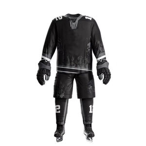 Uniforme de hockey sur glace durable pour hommes et femmes, maillot et pantalon d'équipe, respirant, coupe-vent, polyester, séchage rapide, extensible, pour le jeu et l'entraînement - Product Image 6