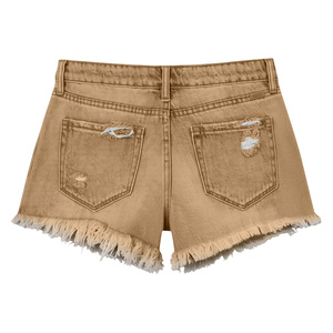 Jeans de mezclilla de cintura alta para mujer, de alta calidad, al por mayor, con bolsillos, estilo casual, pierna recta, rotos, de Bangladesh - Product Image 2